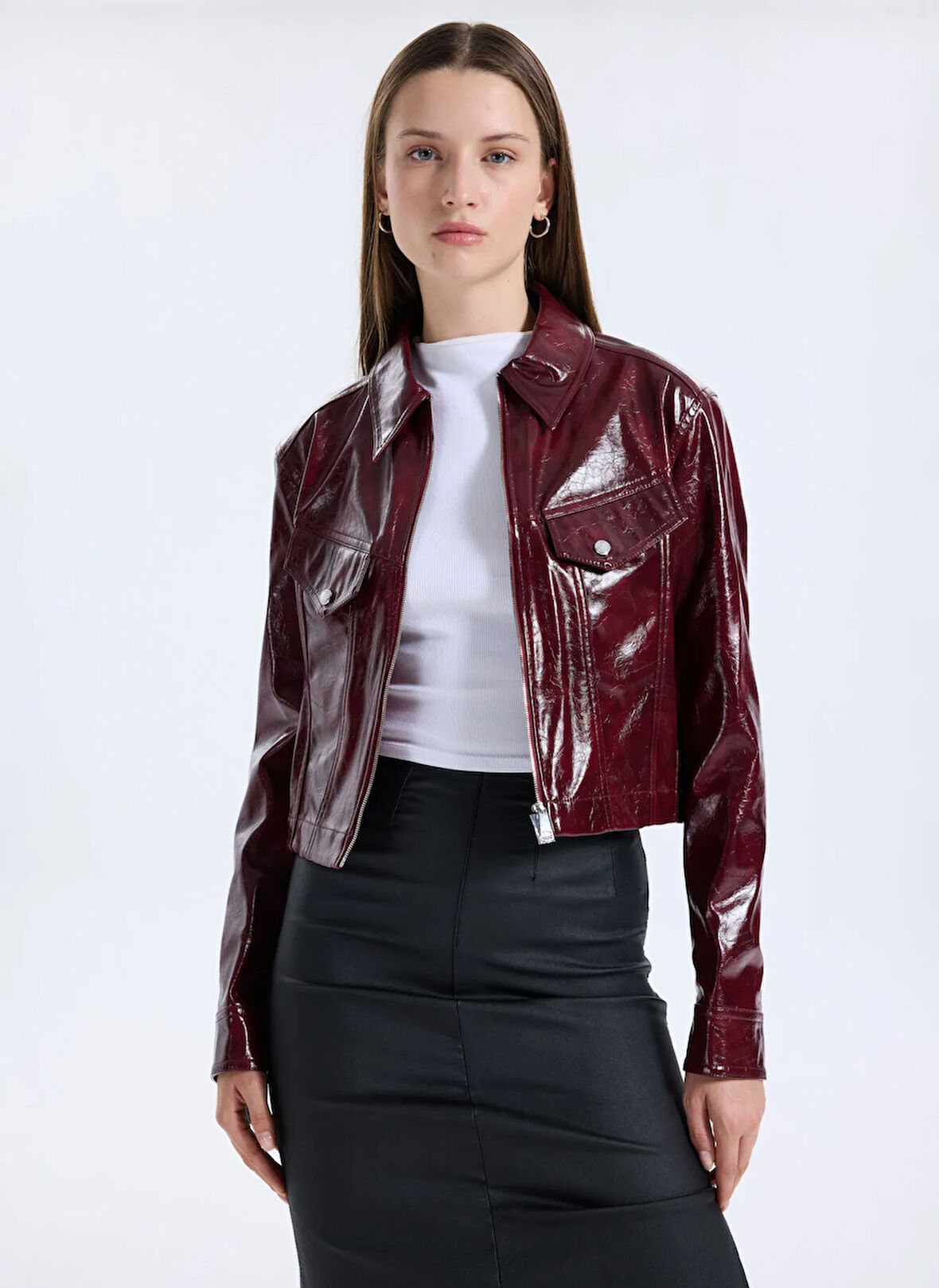 Boss Standart Bordo Kadın Ceket 50545537