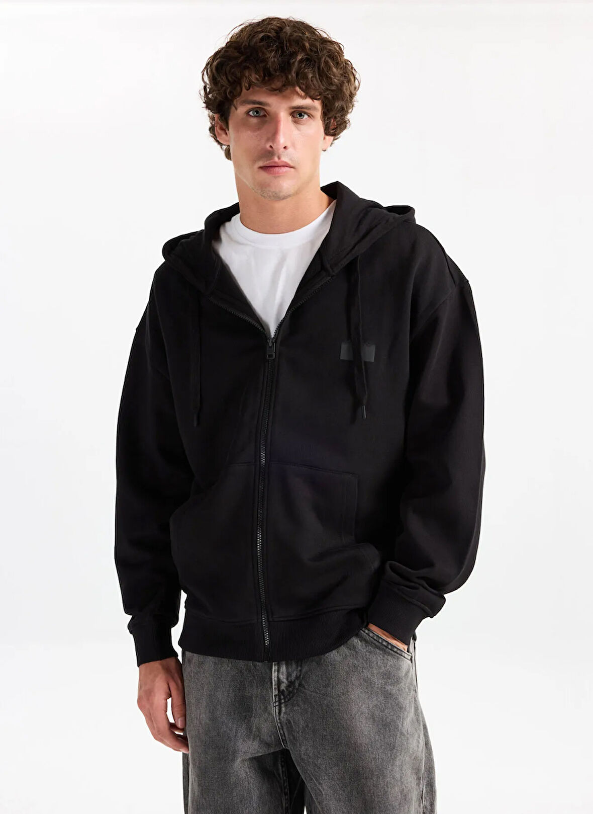 Hugo Bisiklet Yaka Siyah Erkek Sweatshırt 50546874_Delastomer