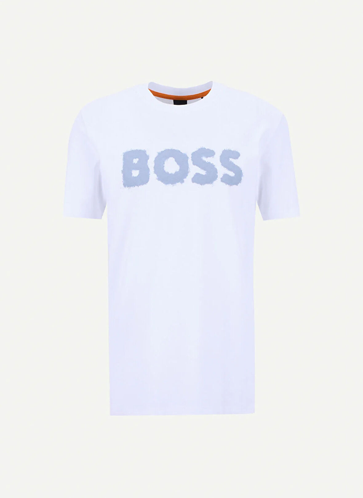 Boss Bisiklet Yaka Beyaz Erkek T-Shirt Te_Frozen