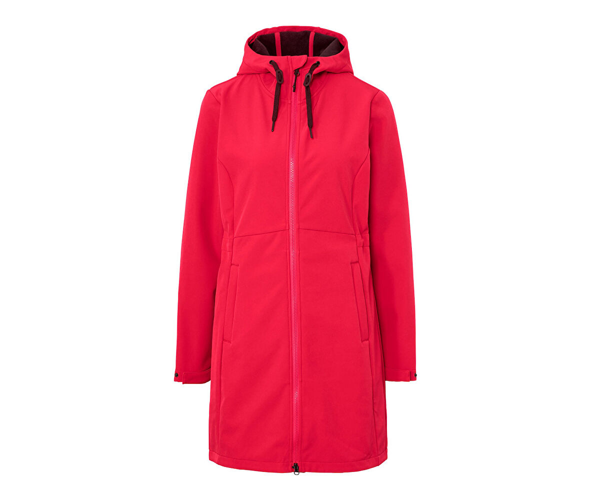 Kadın Softshell Kaban, Kırmızı-42