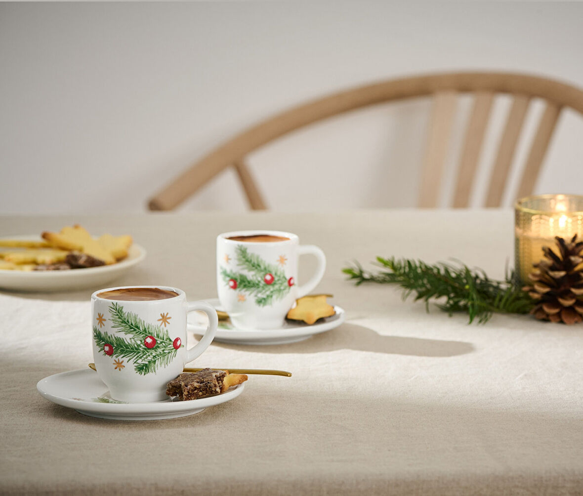 Espresso Fincanı, 2 Adet, Noel