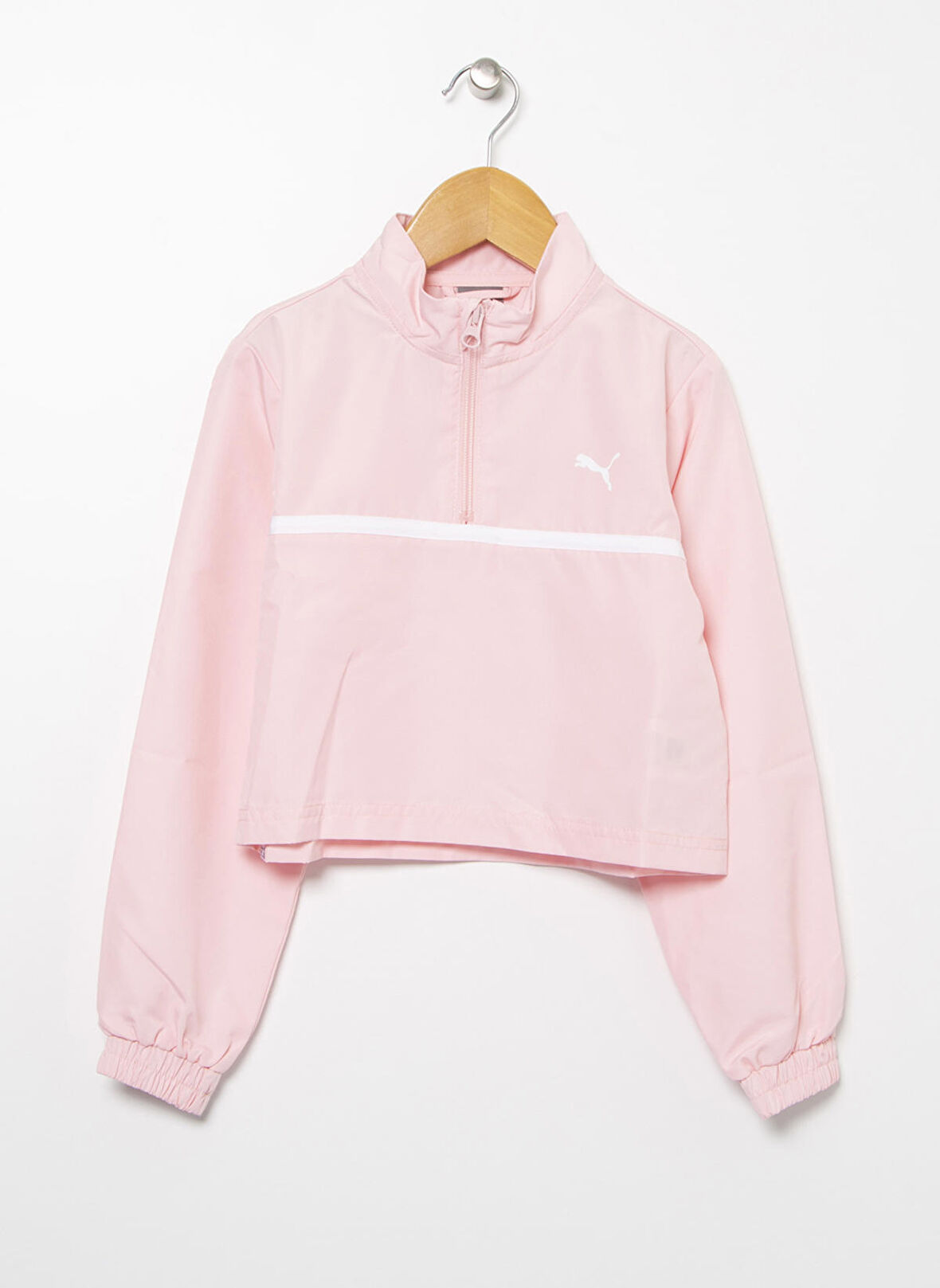 Puma Kapüşon Yaka Düz Pembe Kız Çocuk Eşofman Üstü 58735801 Girls Woven Jacket HZ