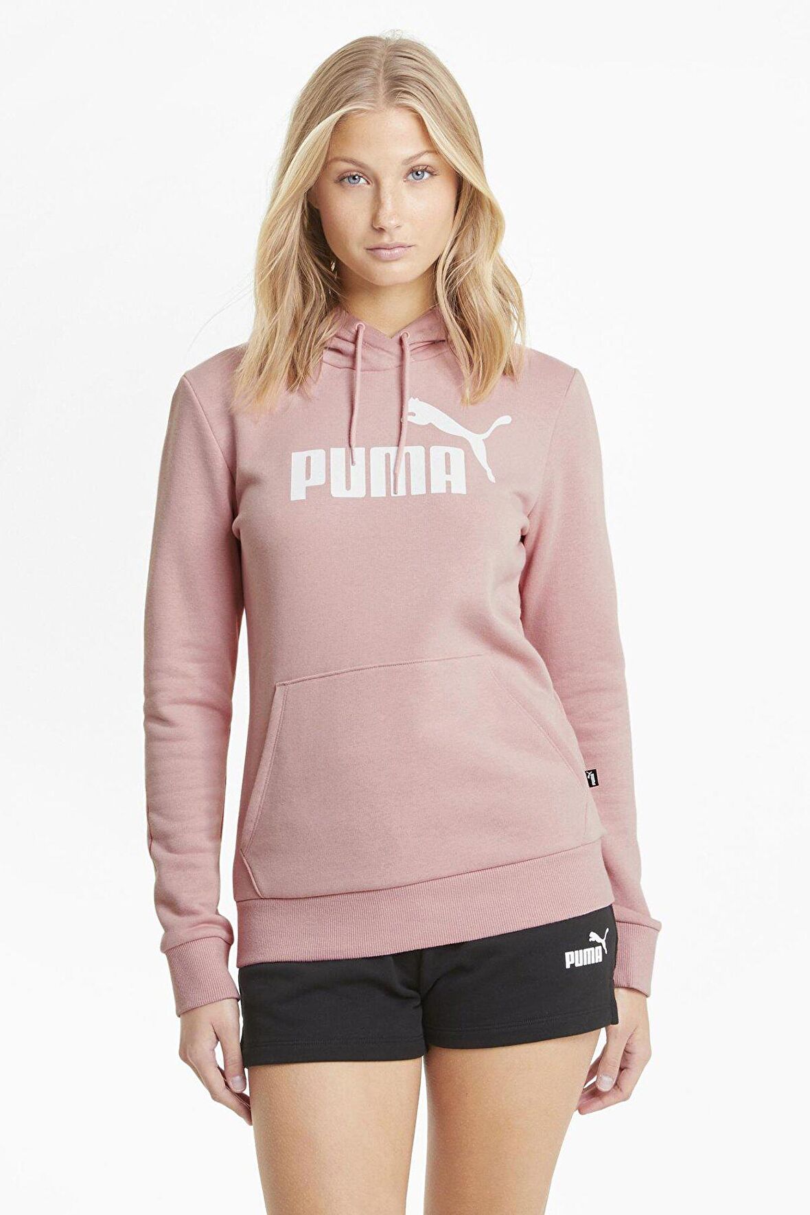 ESS Logo Hoodie TR Bridal Pembe Kadın Sweatshirt