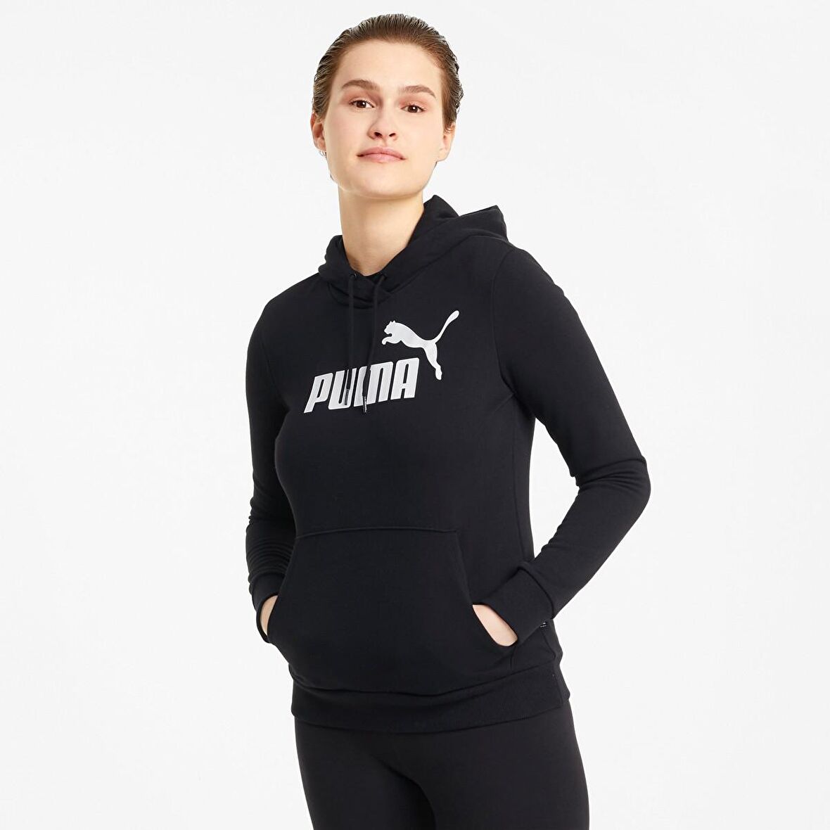 Puma Essentials Logo Hoodie Kadın Sweatshirt