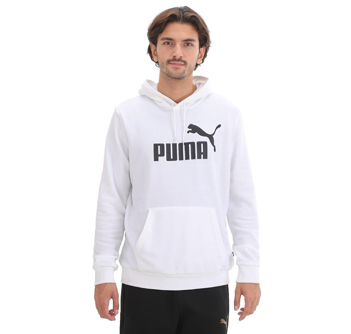 Puma Ess Big Logo Hoodie Tr Erkek Beyaz Sweatshirt