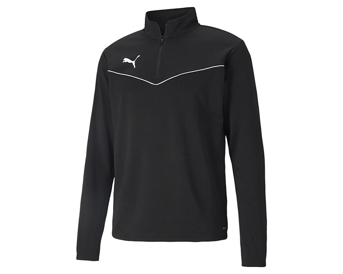 Puma Teamrise 1 4 Zip Top Erkek Futbol Antrenman Uzun Kollu Tişört 65739403 Siyah