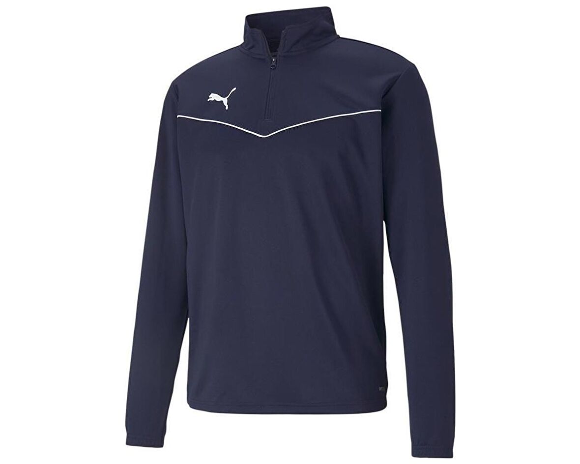 Puma Teamrise 1/4 Zip Top Erkek Futbol Antrenman Uzun Kollu Tişört 65739406 Lacivert