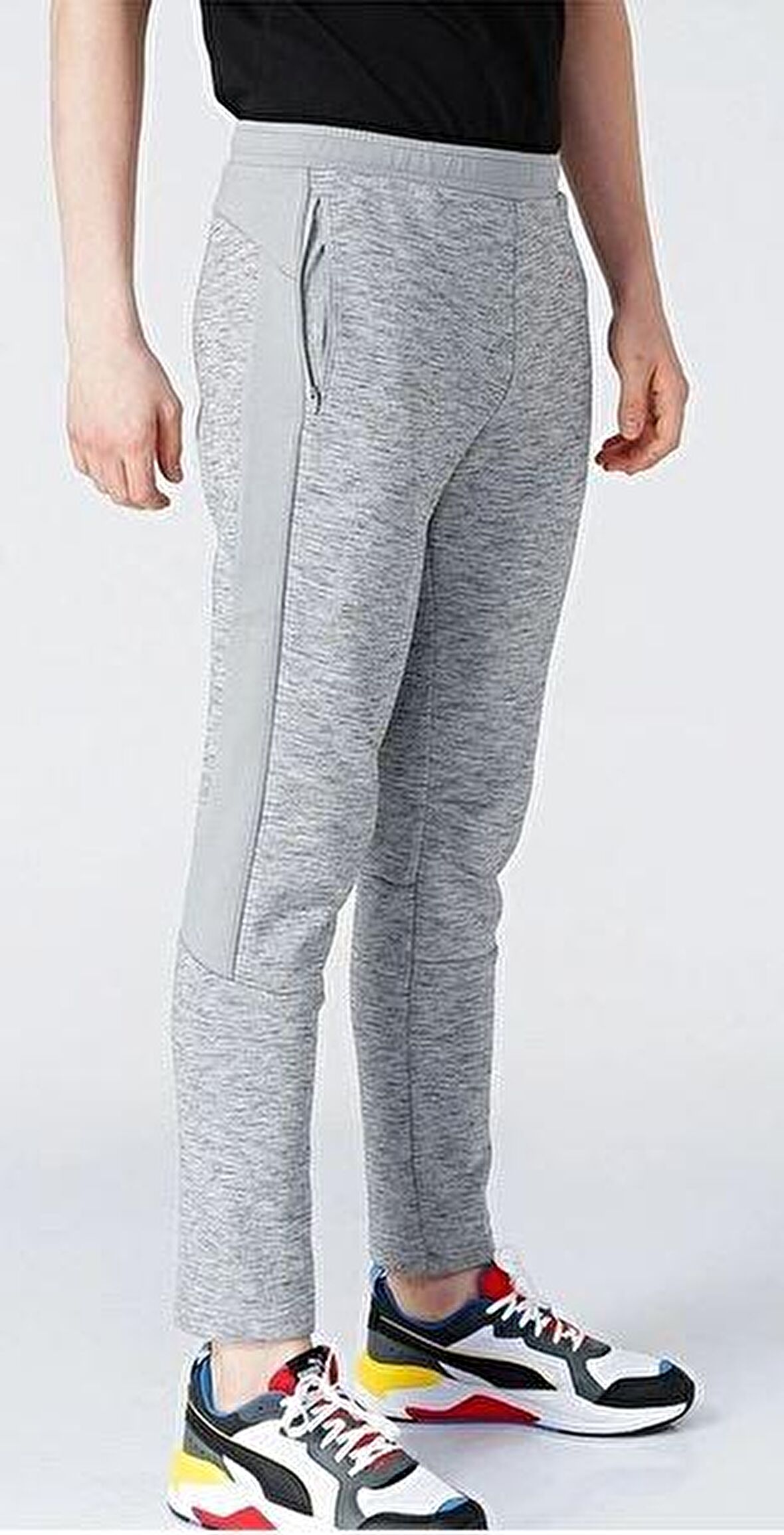 Puma Standart Gri Erkek Eşofman Altı 58581303 EVOSTRIPE
