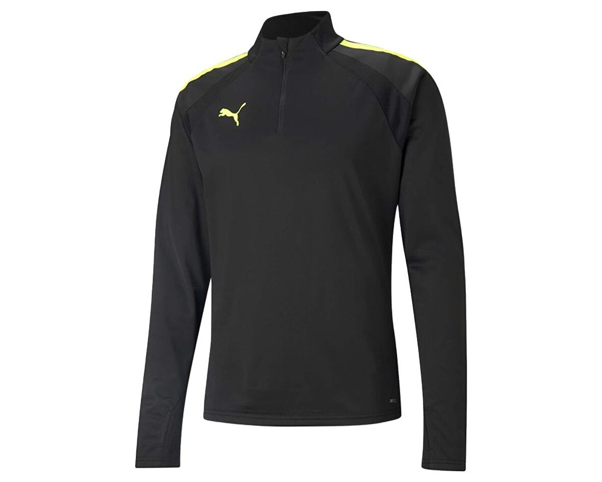 Puma Teamliga 1/4 Zip Top Erkek Futbol Antrenman Uzun Kollu Tişört 65723640 Siyah