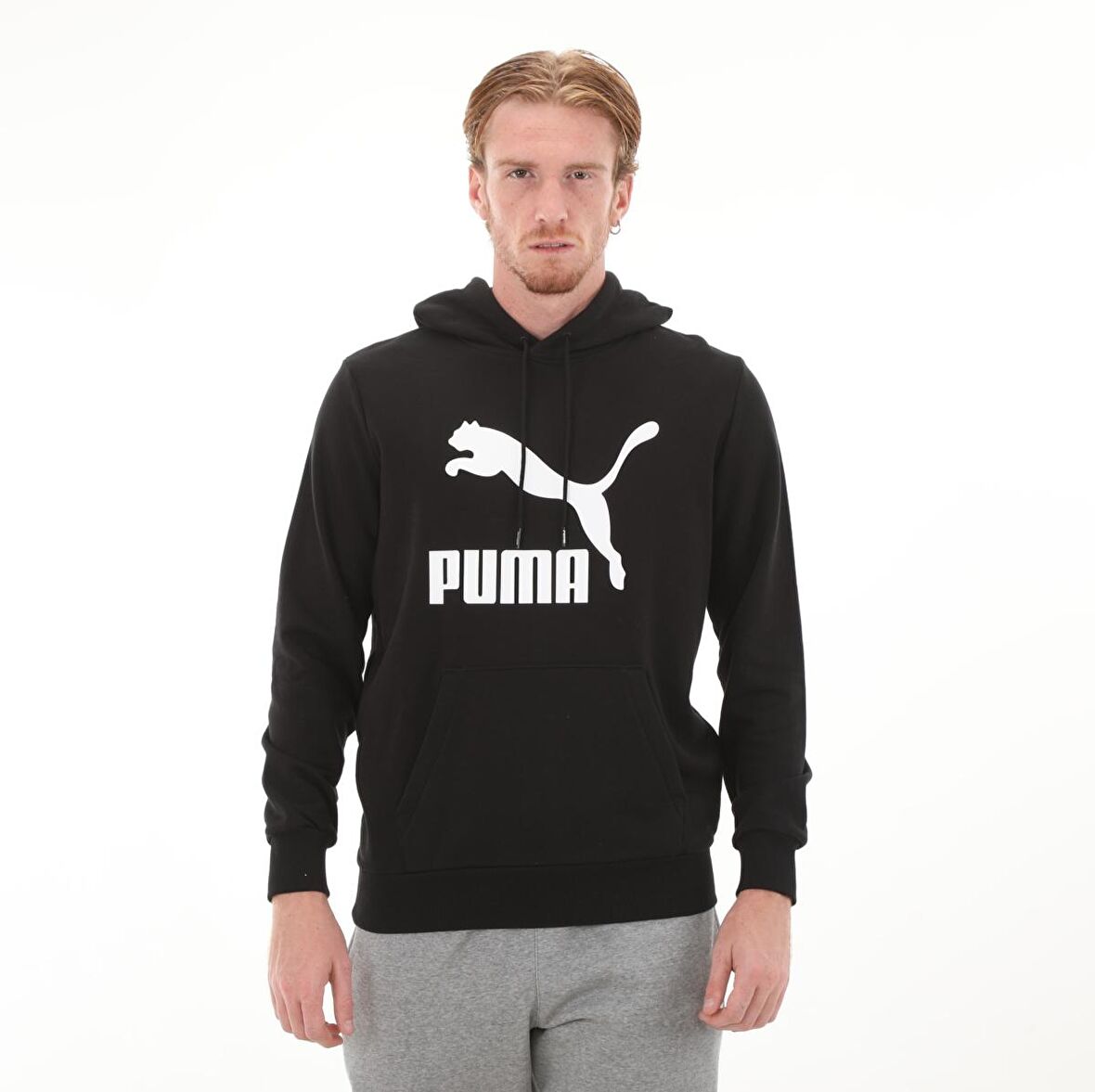 530084-01 Puma Classics Logo Hoodie Tr Erkek