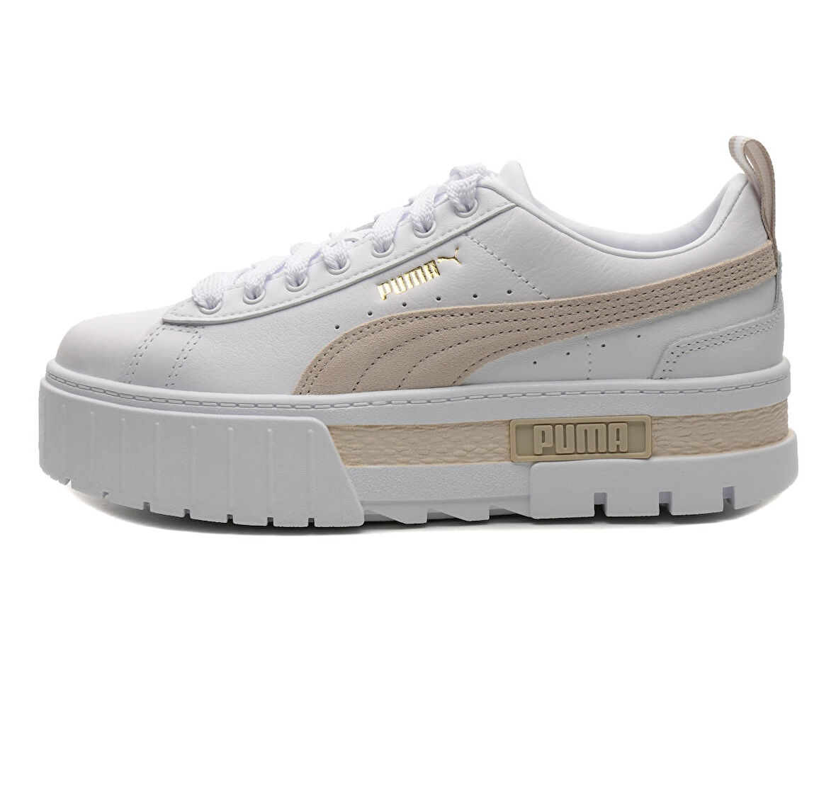 381983-02 Puma Mayze Lth Wn S Kadın Spor Ayakkabı Beyaz