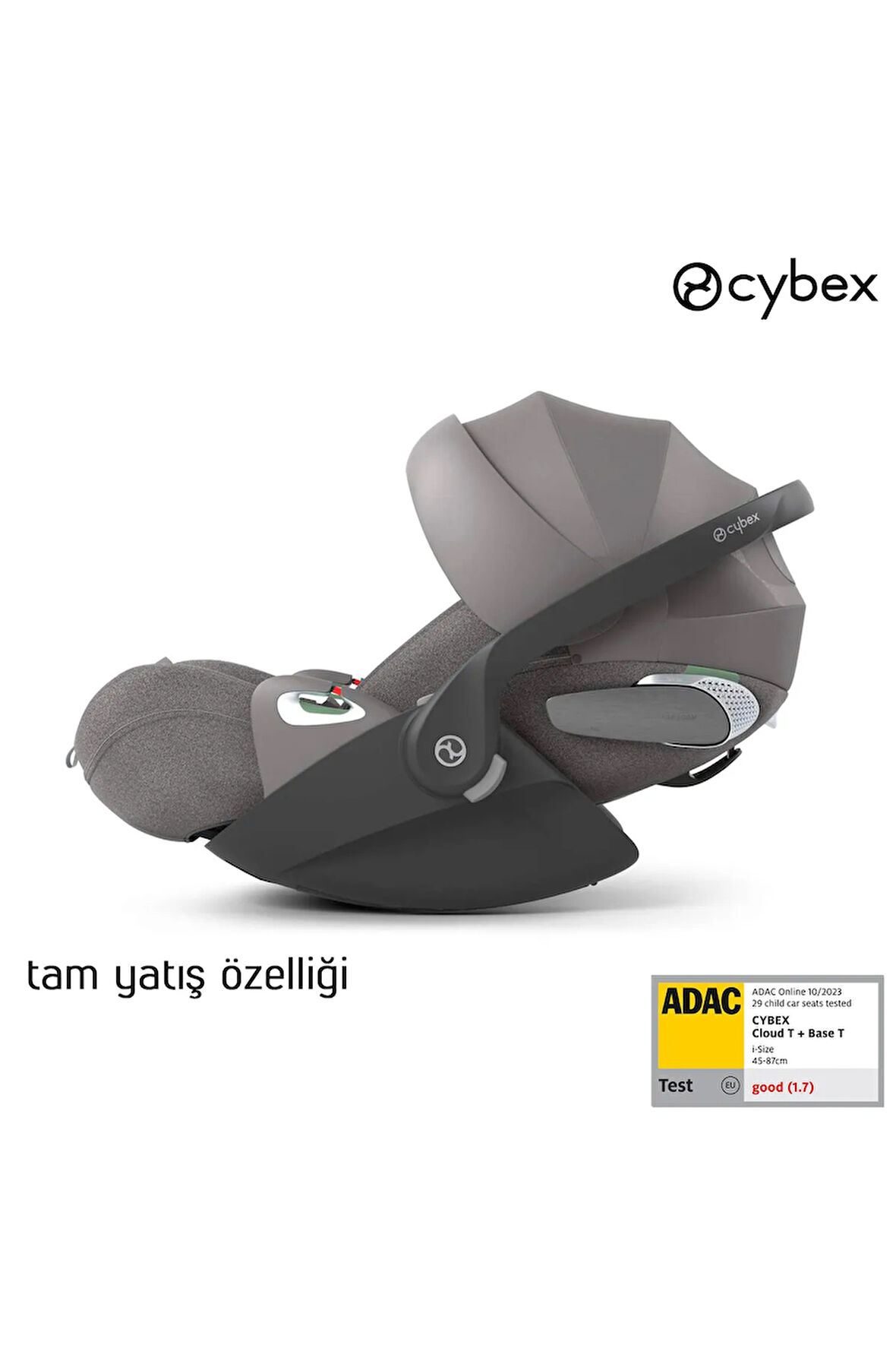 Cloud T isize Plus (Adac ödüllü tam yatışlı bebek puset ana kucağı 0-13 kg)