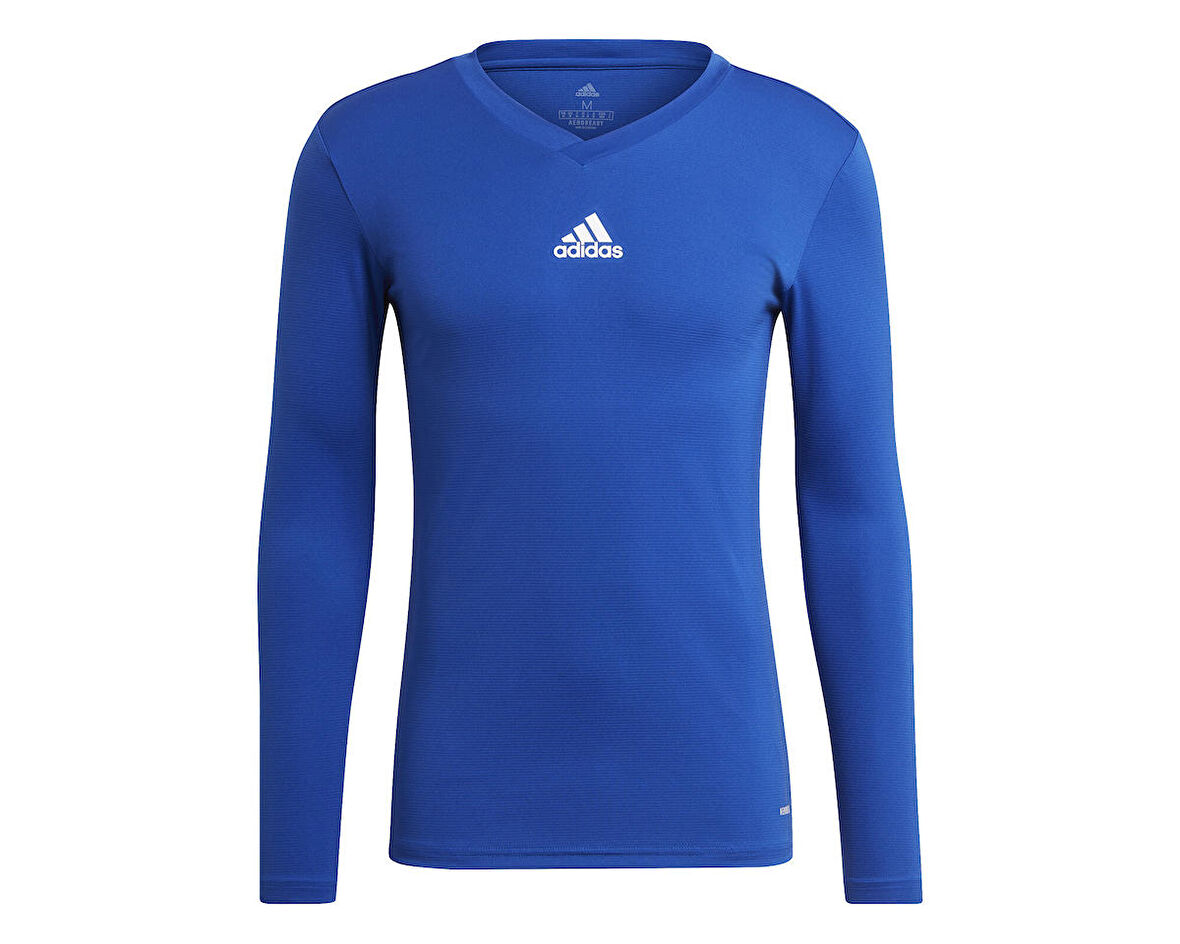 adidas Team Base Tee Erkek Futbol Uzun Kollu Antrenman Tişörtü GK9088 Mavi