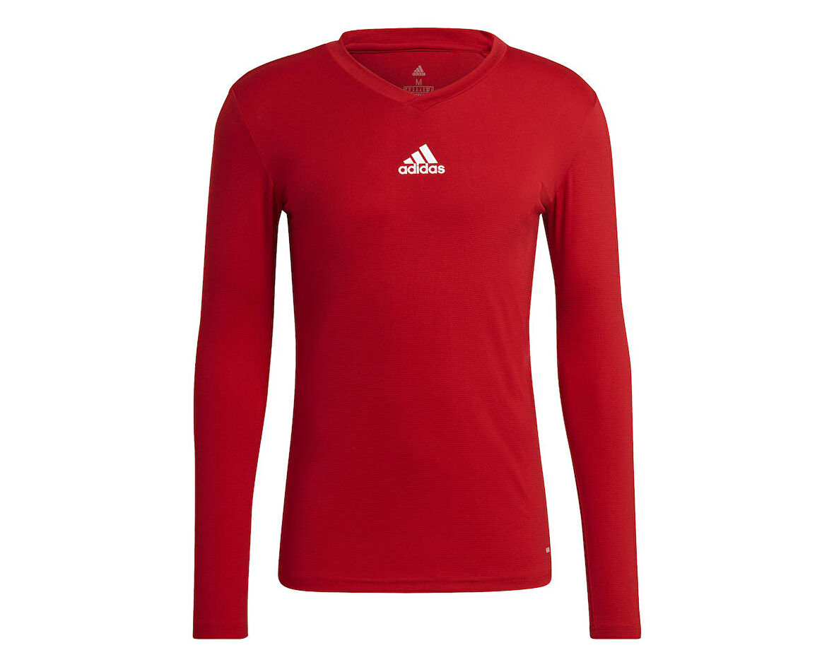 adidas Team Base Tee Erkek Futbol Uzın Kollu Antrenman Tişörtü GN5674 Kırmızı