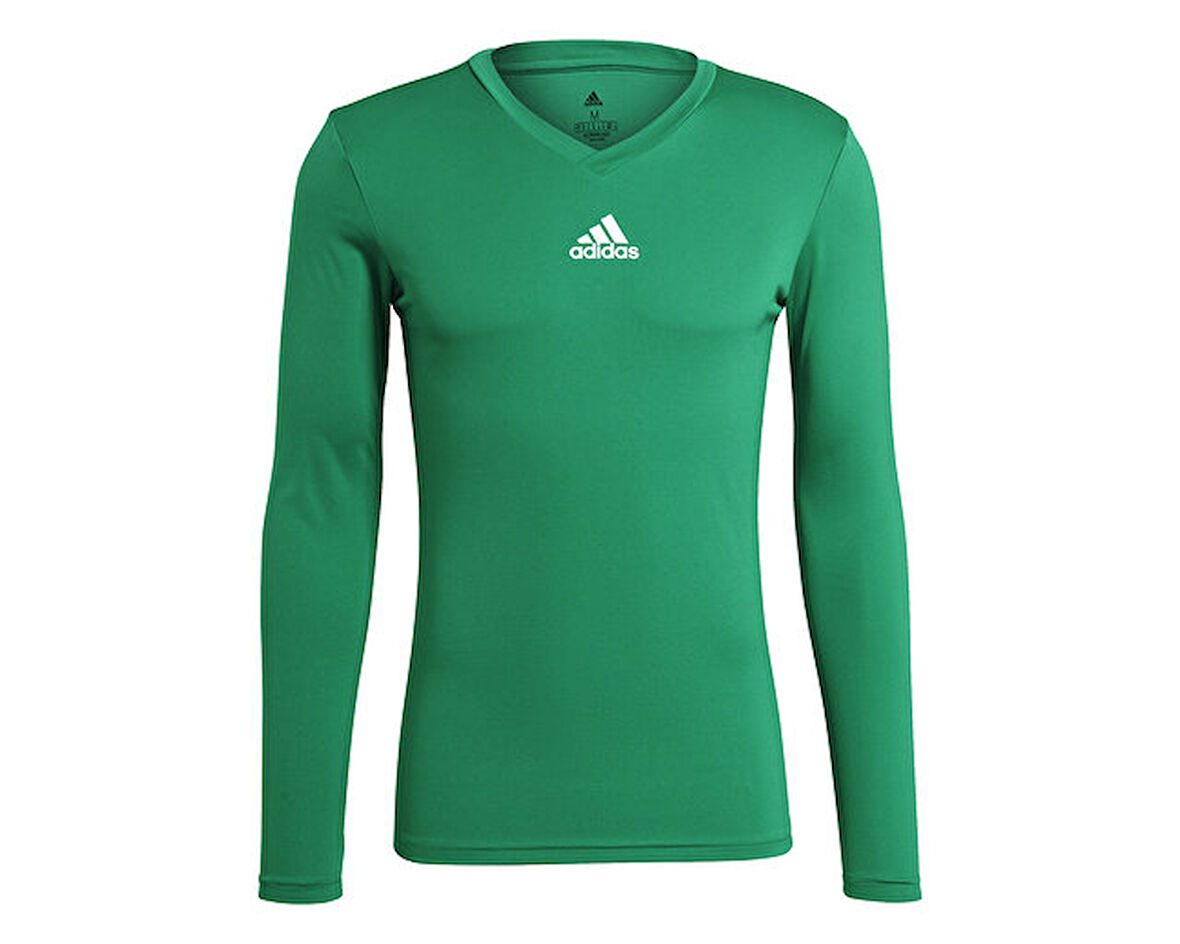 adidas Team Base Tee Erkek Futbol Antrenman Uzun Kollu Tişört GN7504 Yeşil