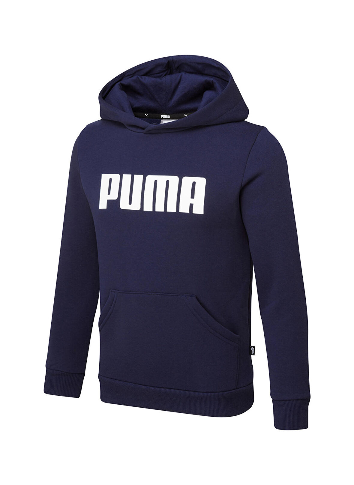 Puma Lacivert Erkek Çocuk Kapüşonlu Uzun Kollu Düz Sweatshirt Boys ESS PUMA Hoody FL