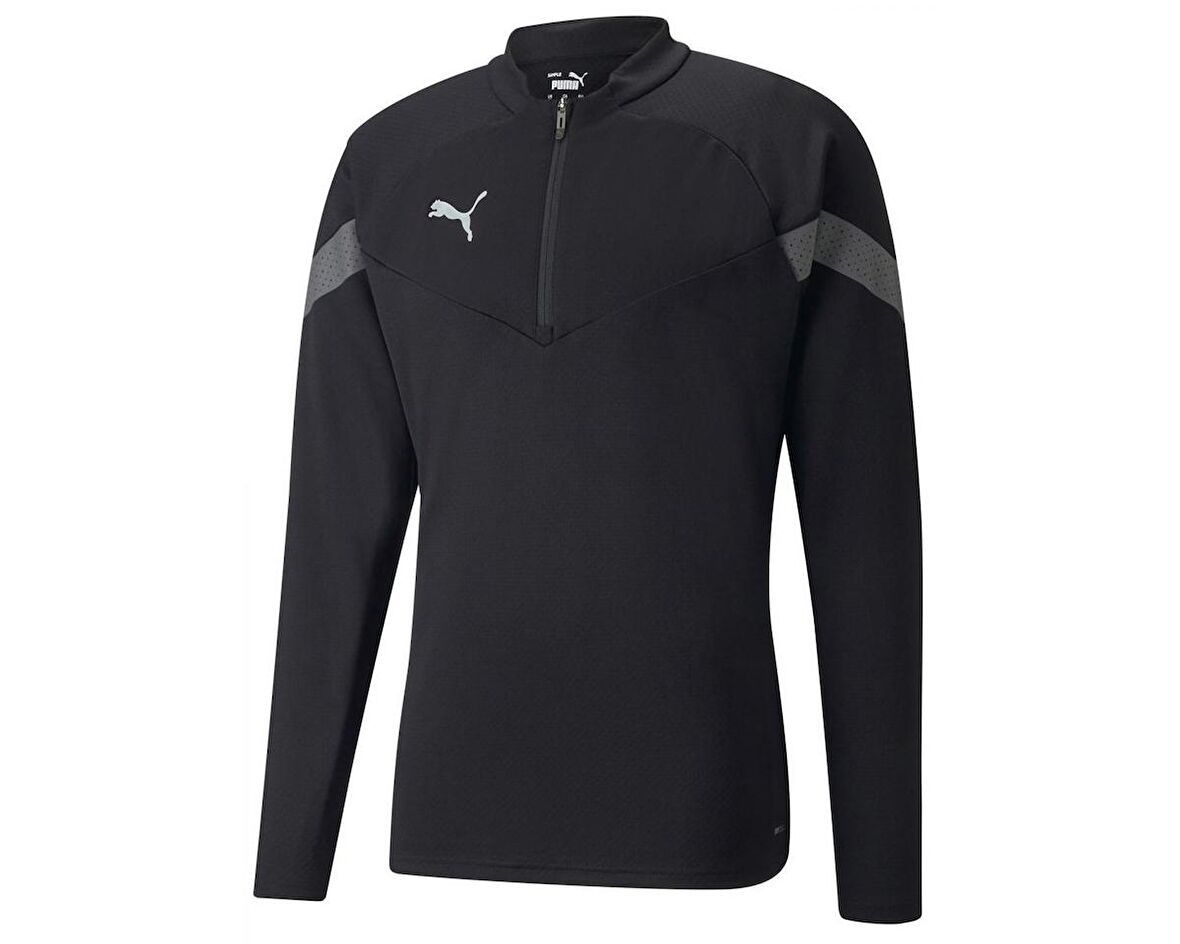 Puma Teamfinal Training 1/4 Zip Top Erkek Futbol Antrenman Ceketi 65737503 Siyah