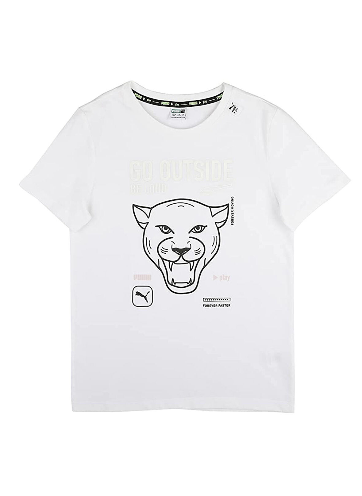 Puma Beyaz Erkek Çocuk T-Shirt 84696402 PLAY UV Graphic Tee