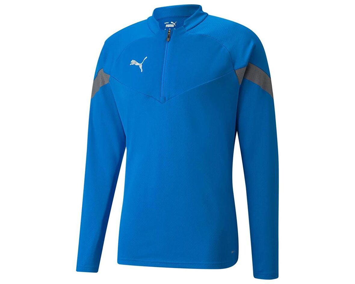 Puma Teamfinal Training 1/4 Zip Top Erkek Futbol Antrenman Ceketi 65737502 Mavi