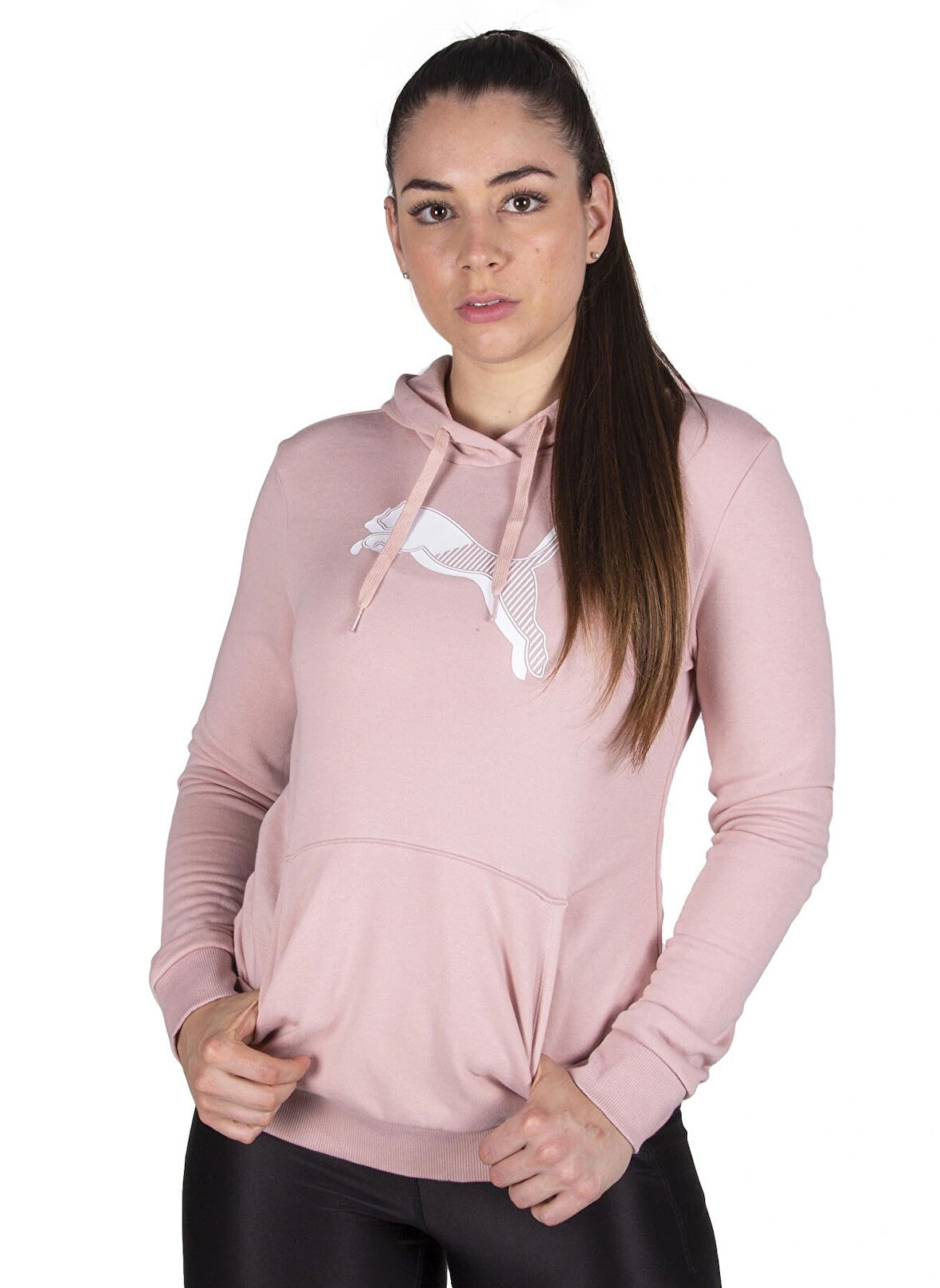 Lila Kadın Kapüşon Yaka Normal Kalıp Sweatshirt 67000947 Puma Power Graphic Hoodie