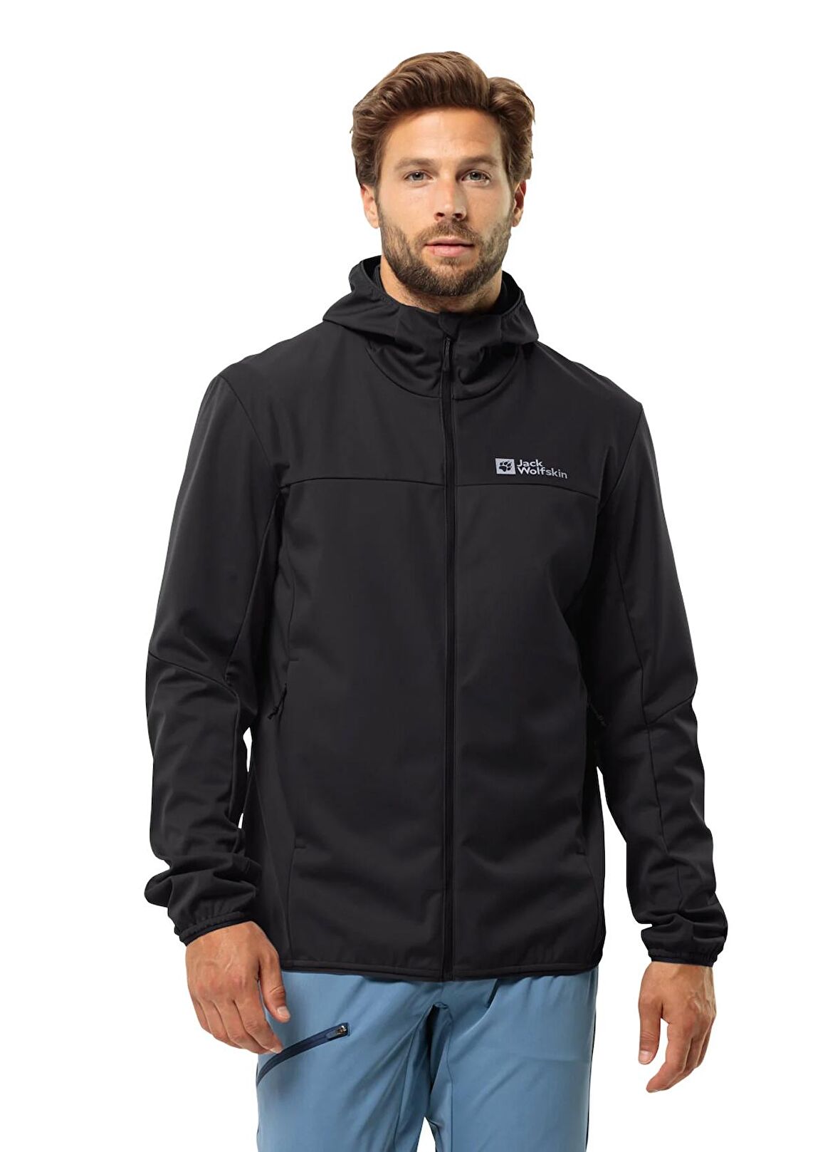 Jack Wolfskin Siyah Kapüşon Yaka Erkek Mont 1306923_6000_FELDBERG HOODY M