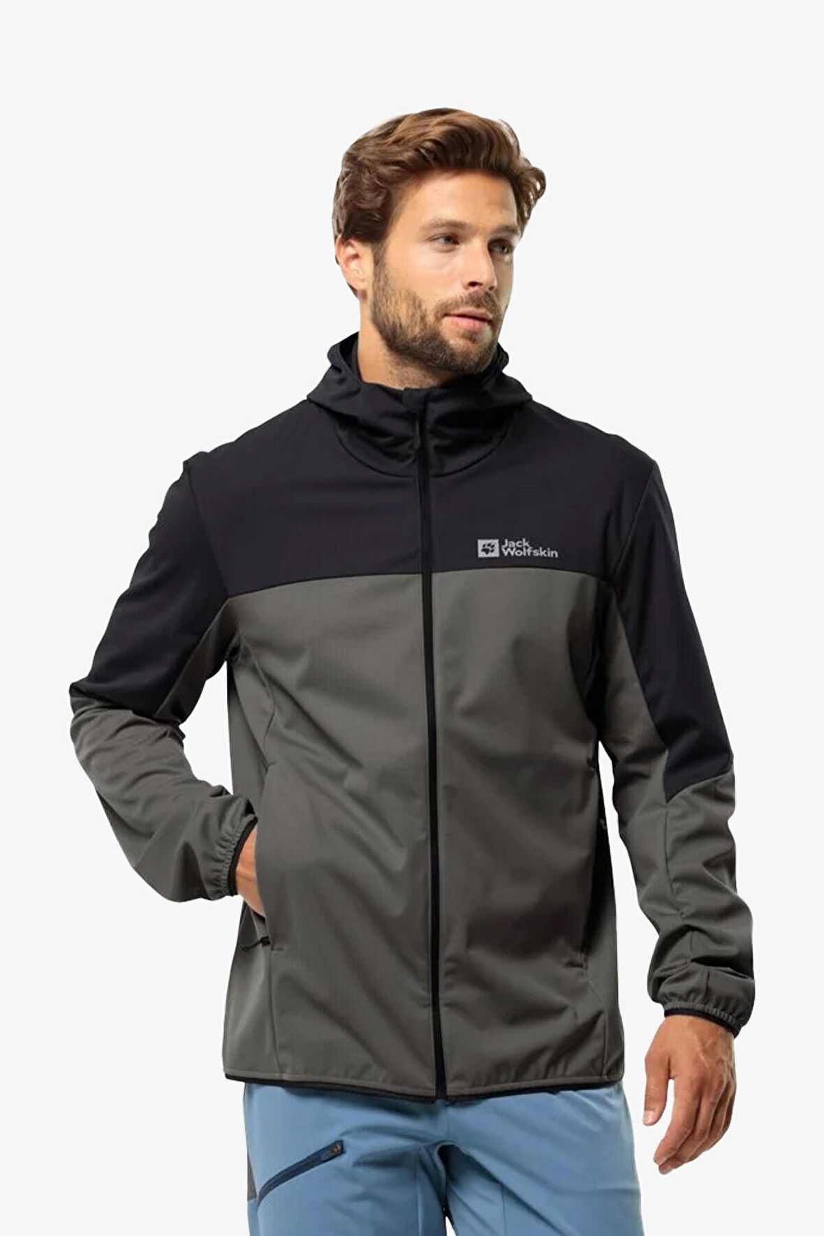 Jack Wolfskin Feldberg Hood Erkek Gri Ceket 1306923-6945