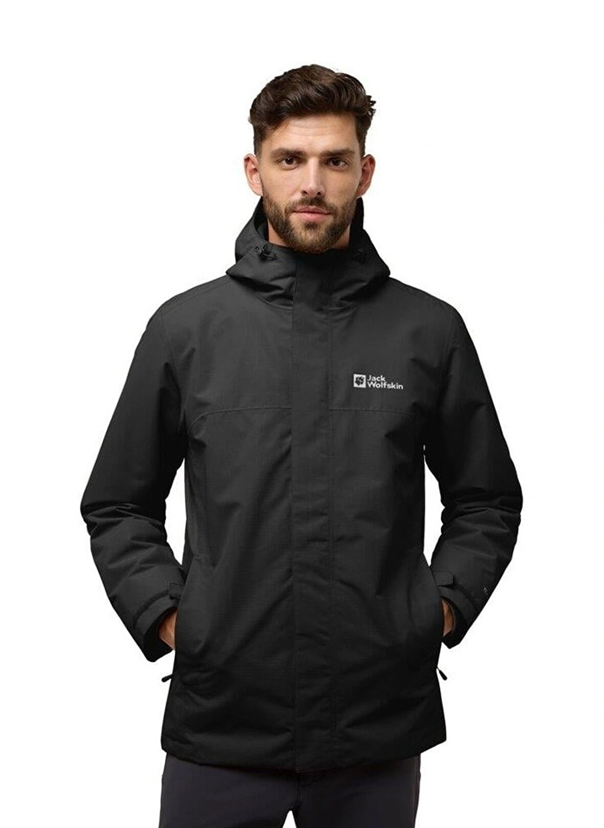 Siyah Kadın Kapüşon Yaka Regular Fit Ceket A61864ALTENBERG 3IN1 JKT M