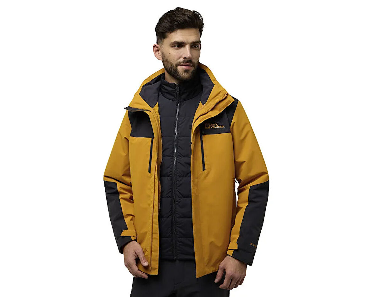Jack Wolfskin Jasper 3In1 Jkt M Erkek Outdoor Montu A61858-M0043 Sarı