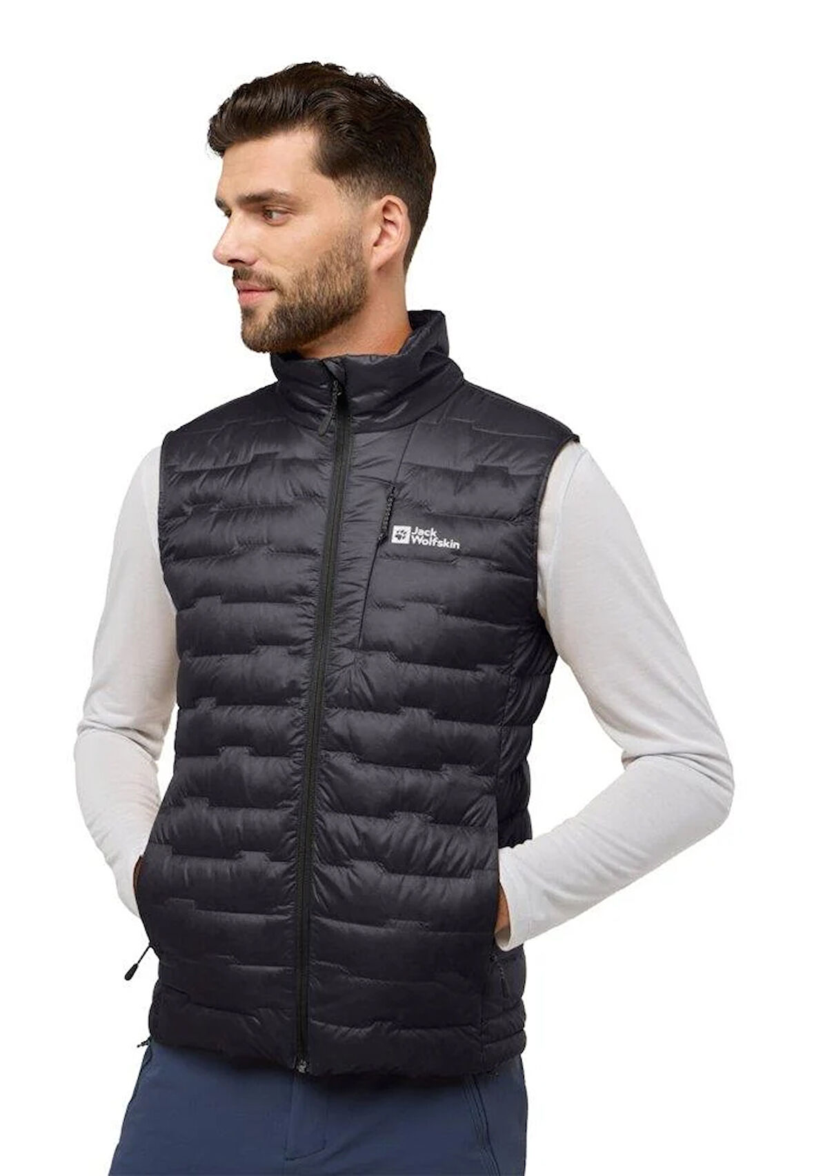 Jack Wolfskin Passamani Down Vest M Erkek Outdoor Yelek A61840-6350 Phantom