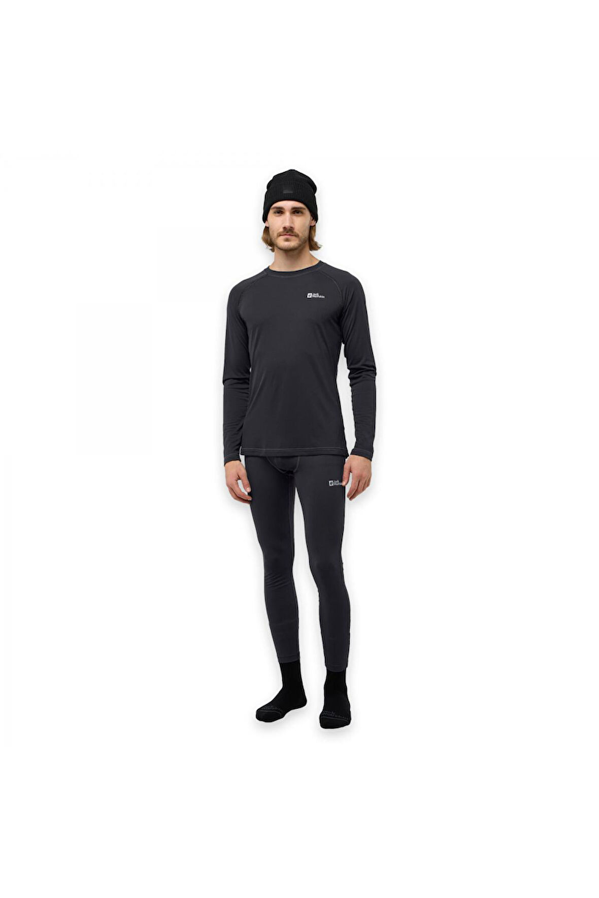 Jack Wolfskin A60320 Infinite Light Ls M Outdoor Içlik Üst Siyah Erkek T-Shirt