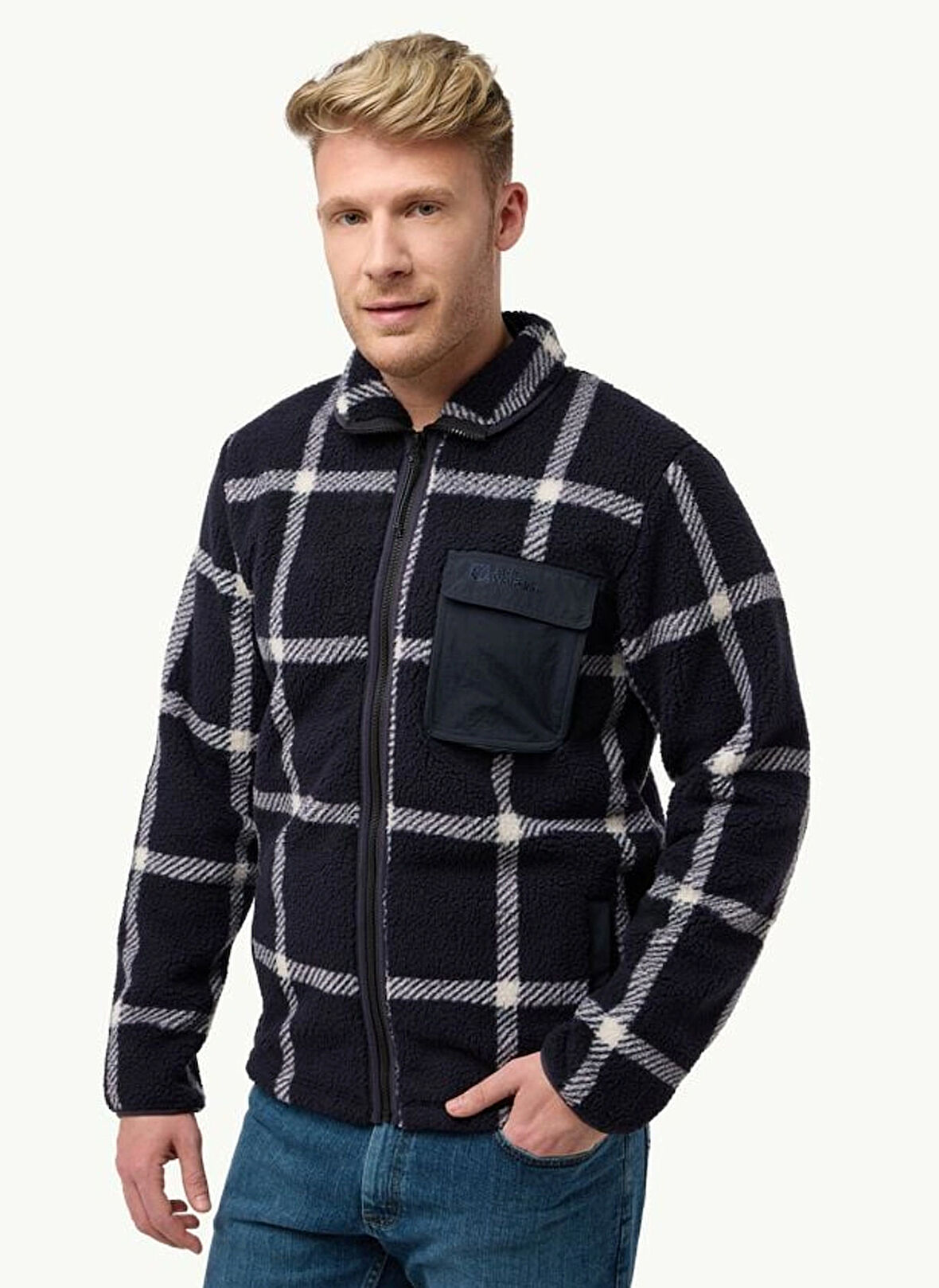 Lacivert Kadın Regular Fit Ceket A60058FELSLICHT CHECK JKT M