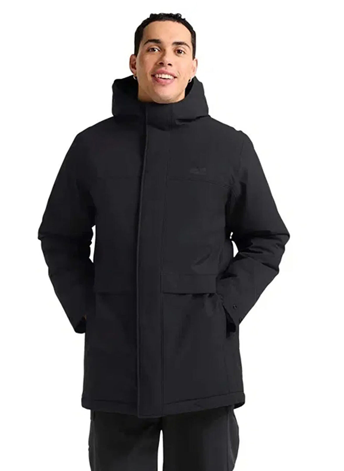 Jack Wolfskin A65022_6000-COLD C Siyah Düz Erkek Mont