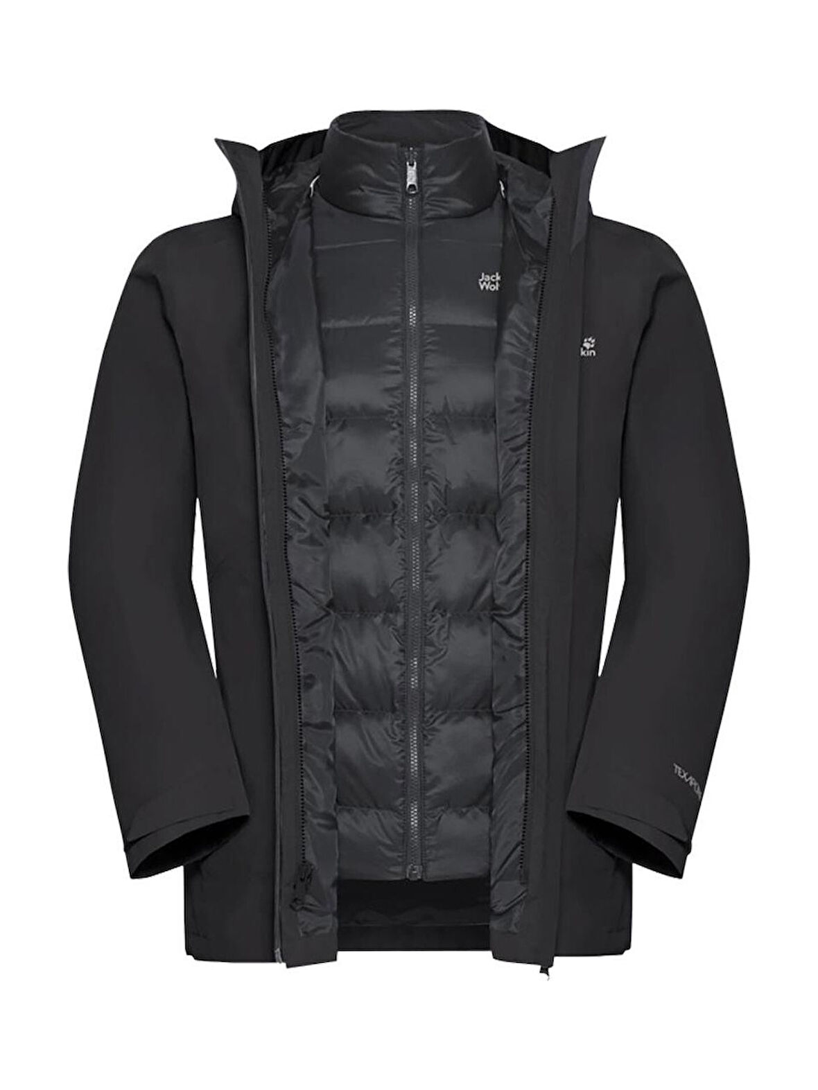 Jack Wolfskın Icecape 3ın1 Down Jkt M Rds Erkek Black Outdoor Ceketi A65265-6000