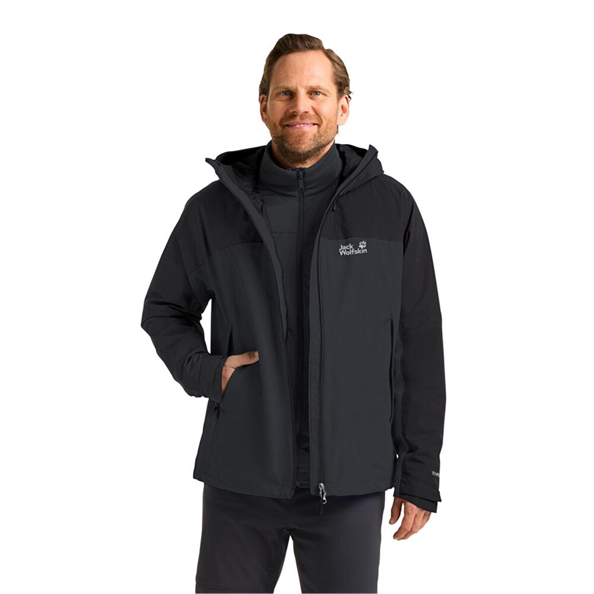 Jack Wolfskın Wıld Places 3ın1 Jkt M Erkek Phantom Outdoor Ceketi A65257-6350