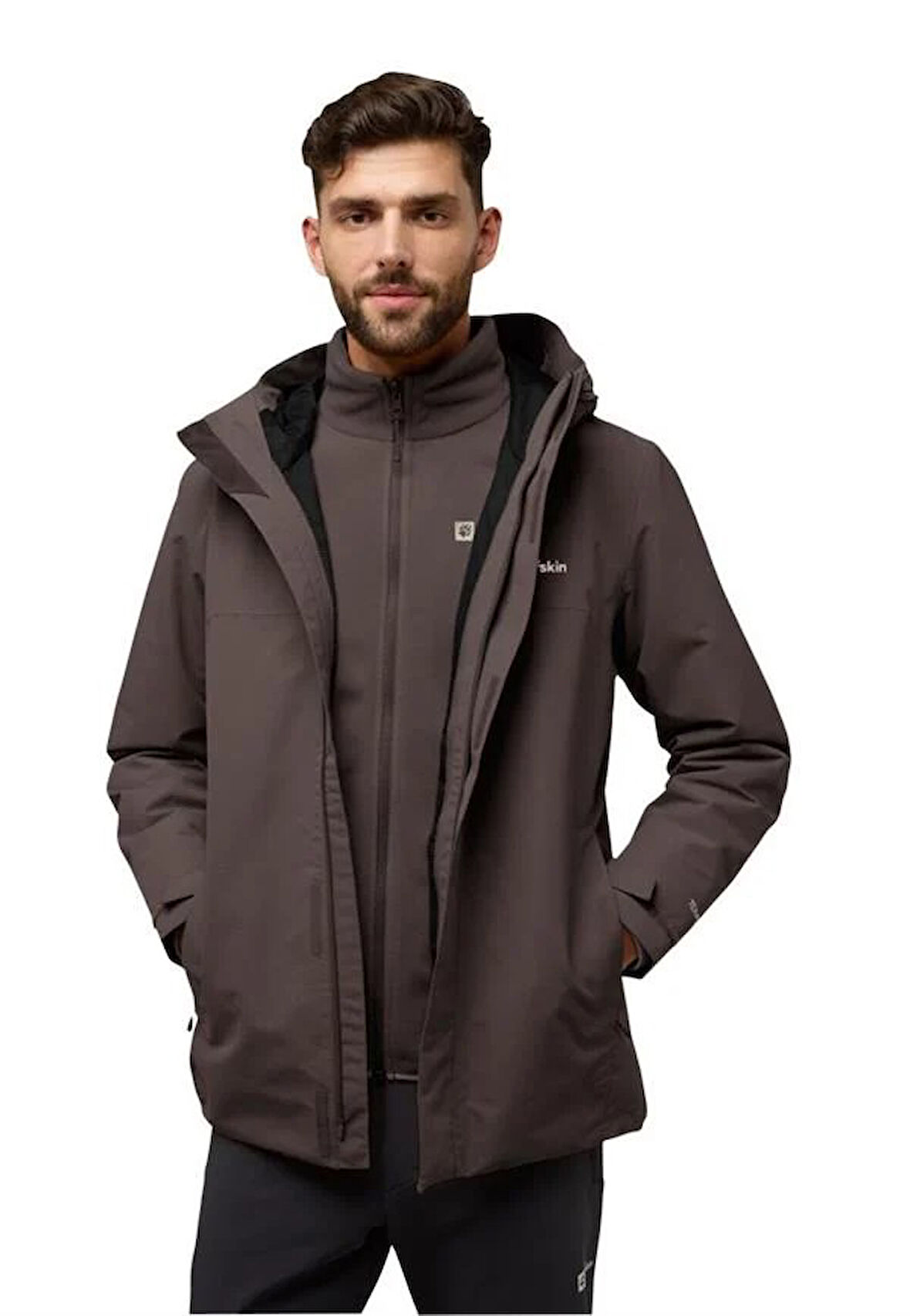 Jack Wolfskın Altenberg 3ın1 Jkt M Erkek Peat Outdoor Ceketi A61864-d0108