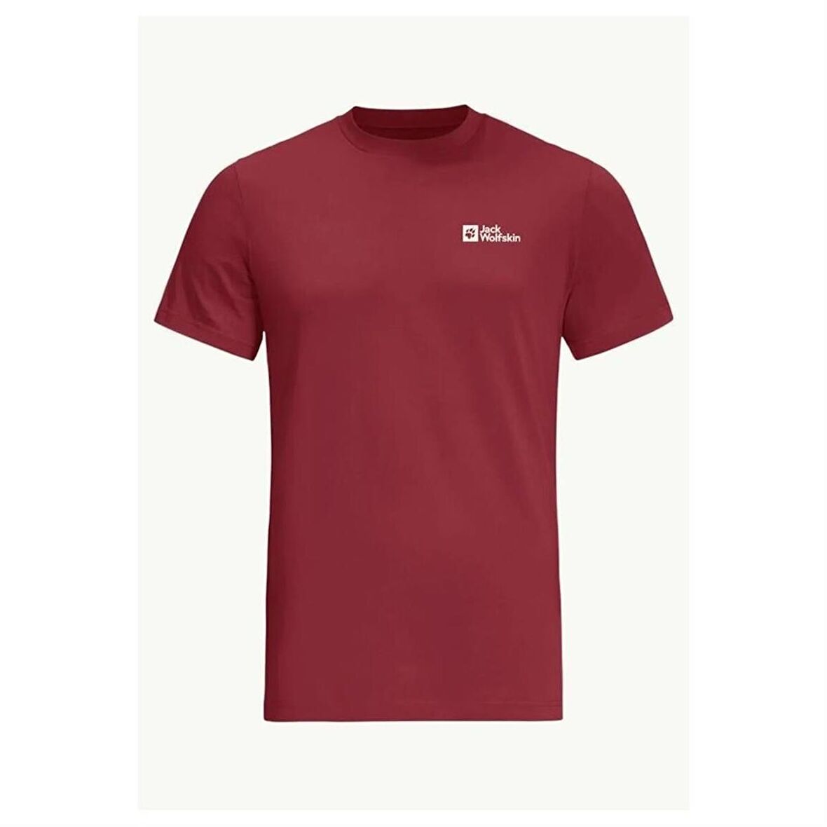 Jack Wolfskin Essential M Erkek Bordo T-Shirt