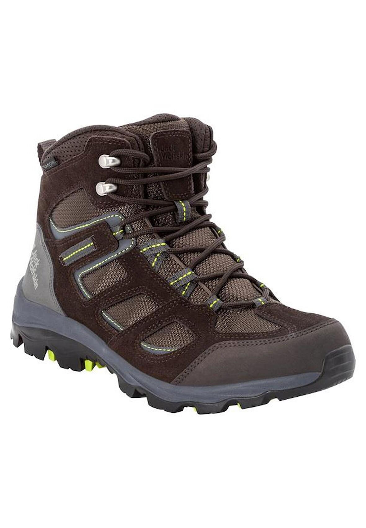 Jack Wolfskin 4042461 Vojo 3 Texapore Mid M Dark Brown/Lime Erkek Outdoor Bot