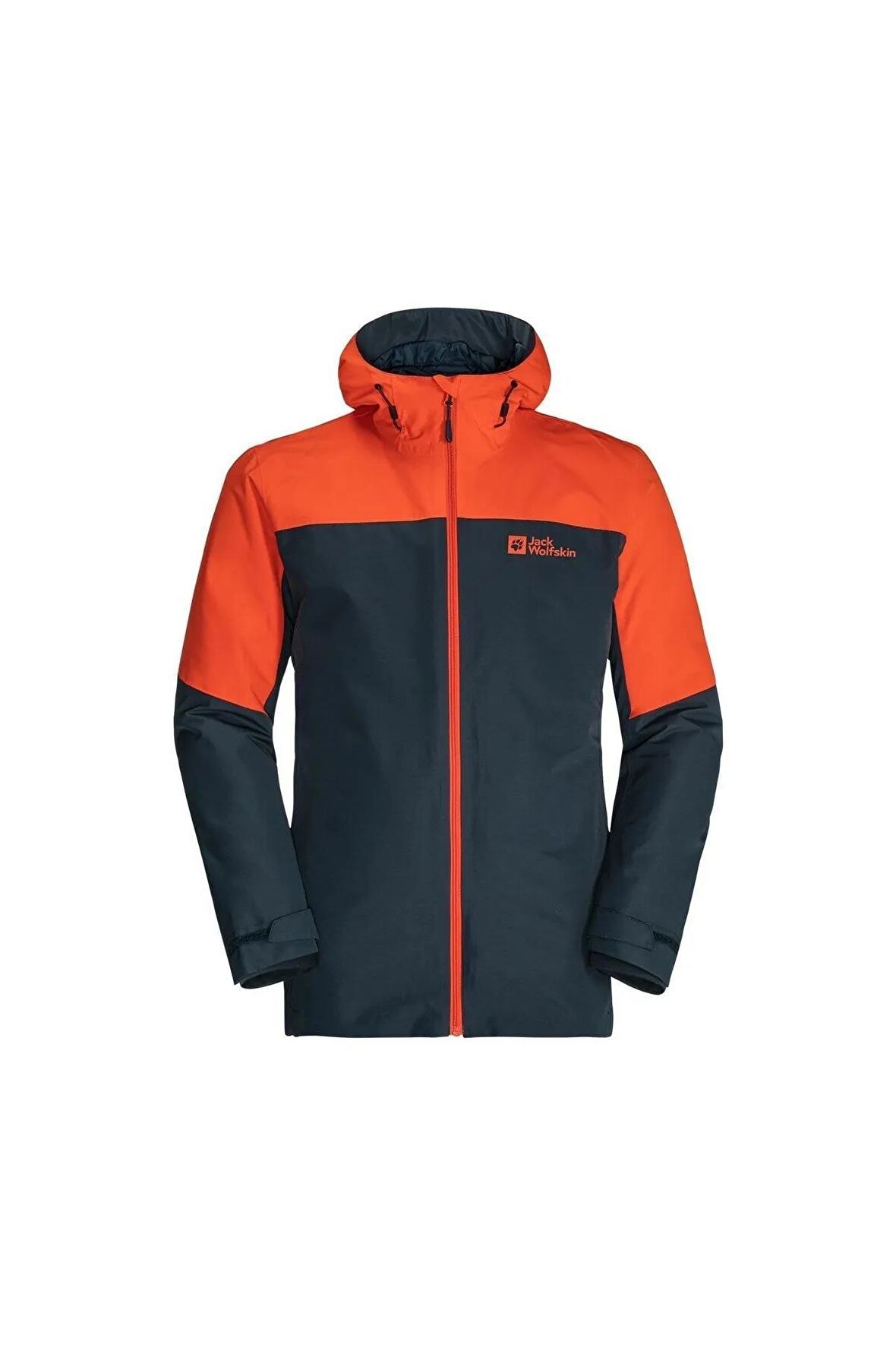 Jack Wolfskin Turuncu Erkek Kapüşonlu Termal Zip Ceket 1115291-3017 GLAABACH 3IN1 JKT M
