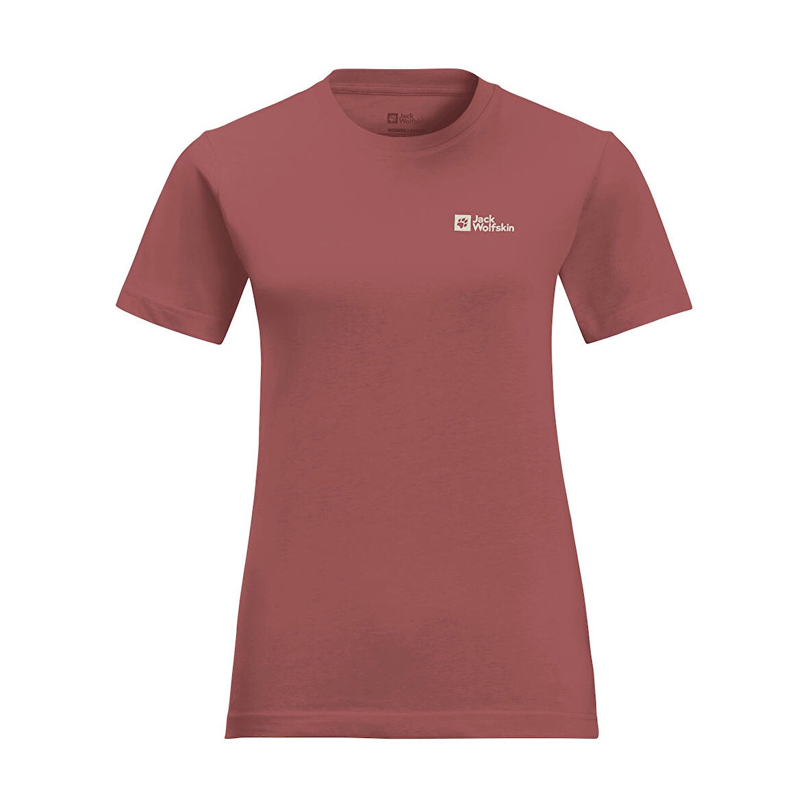 Jack Wolfskin Bisiklet Yaka Pembe Kadın T-Shirt 1808352_2183 ESSENTIAL T W