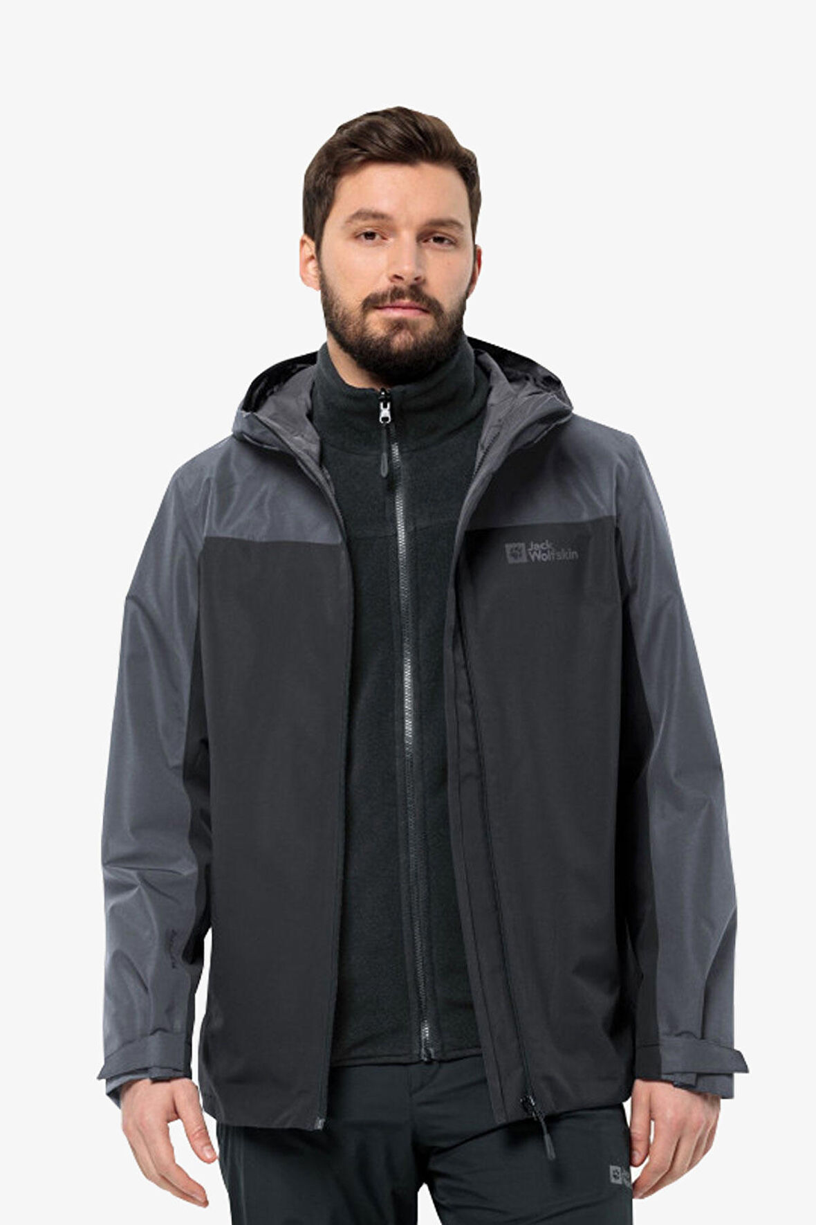 Jack Wolfskin Taubenberg 3In1 Jkt M Erkek Siyah Mont 1115311-6001