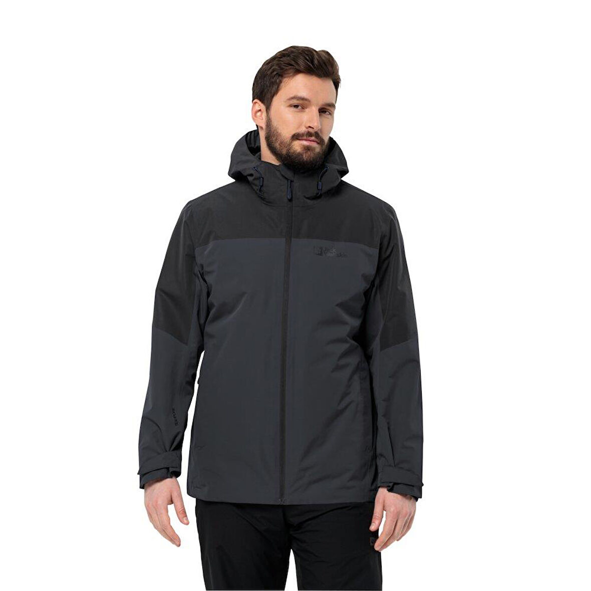 Jack Wolfskin Glaabach 3IN1 JKT M Erkek Outdoor Mont 1115291-6001 Black
