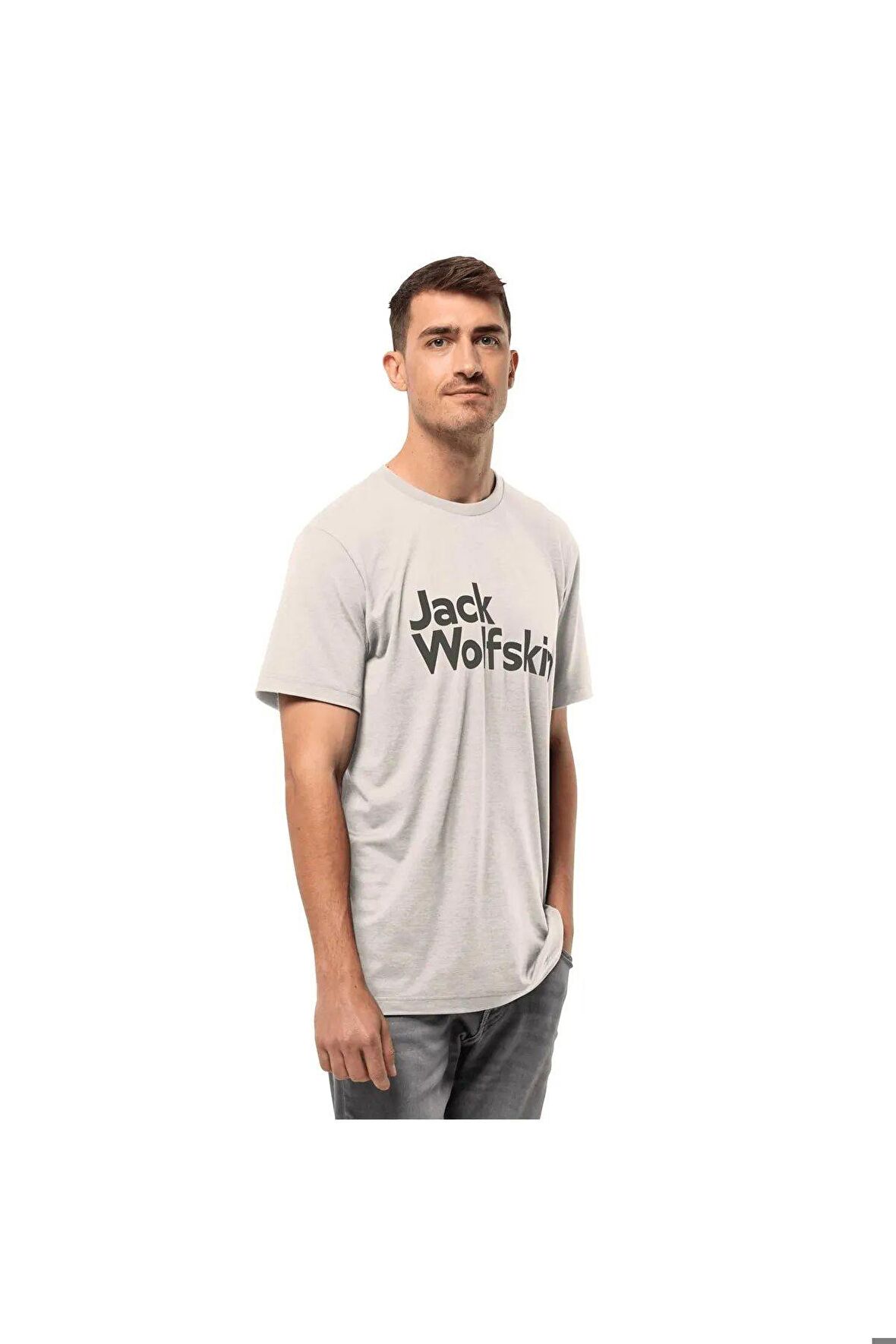Jack Wolfskin BRAND T M Gri Erkek Tshirt