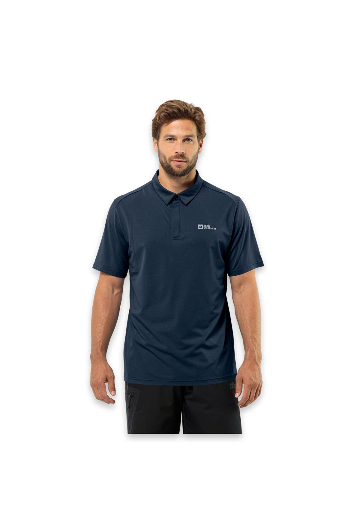 Jack Wolfskin 1809801Tr Delgami Polo M Lacivert Erkek T-Shirt