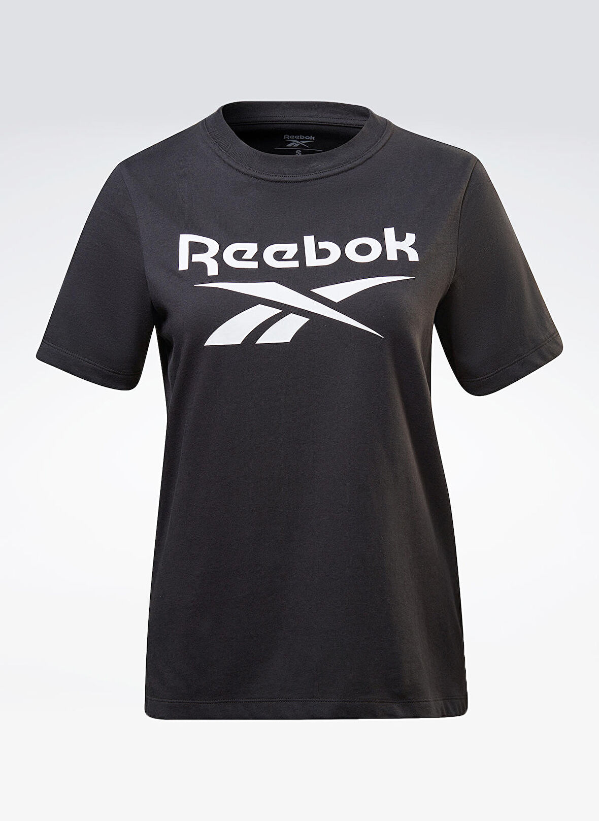 Reebok Yuvarlak Yaka Düz Siyah Kadın T-Shirt HB2271 RI BL Tee