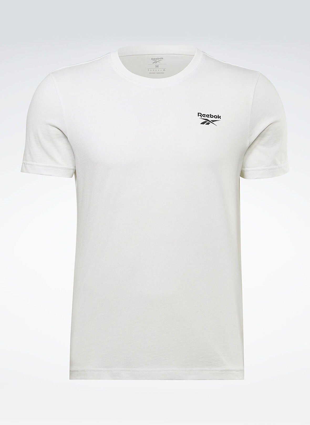 Reebok Yuvarlak Yaka Düz Beyaz Erkek T-Shirt HG4443 RI Left Chest Logo