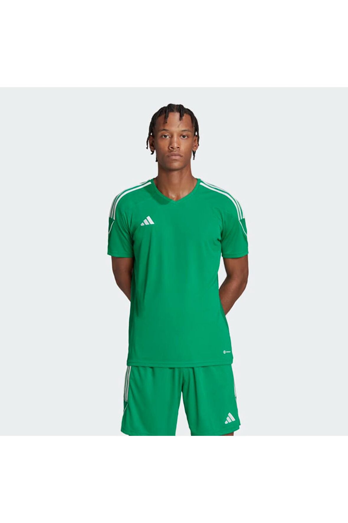 Adidas Yeşil Erkek V Yaka Ter Tutmayan Tişört VOIC7477VYEŞİL