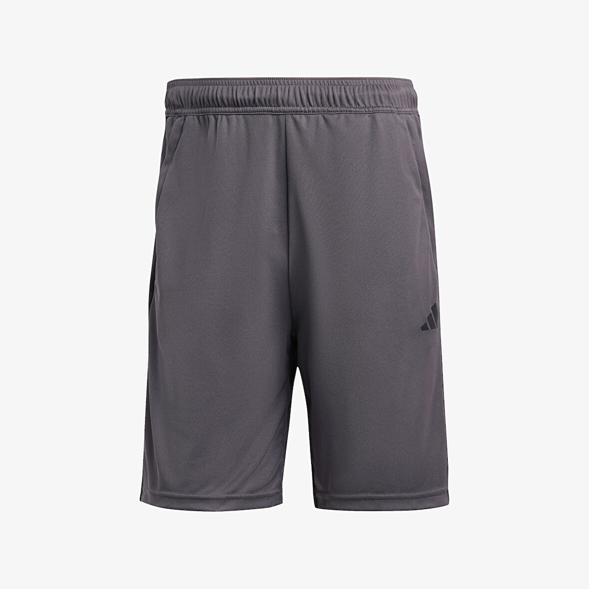 adidas Train Essentials Piqué 3 Stripes Training Erkek Gri Antrenman Şortu