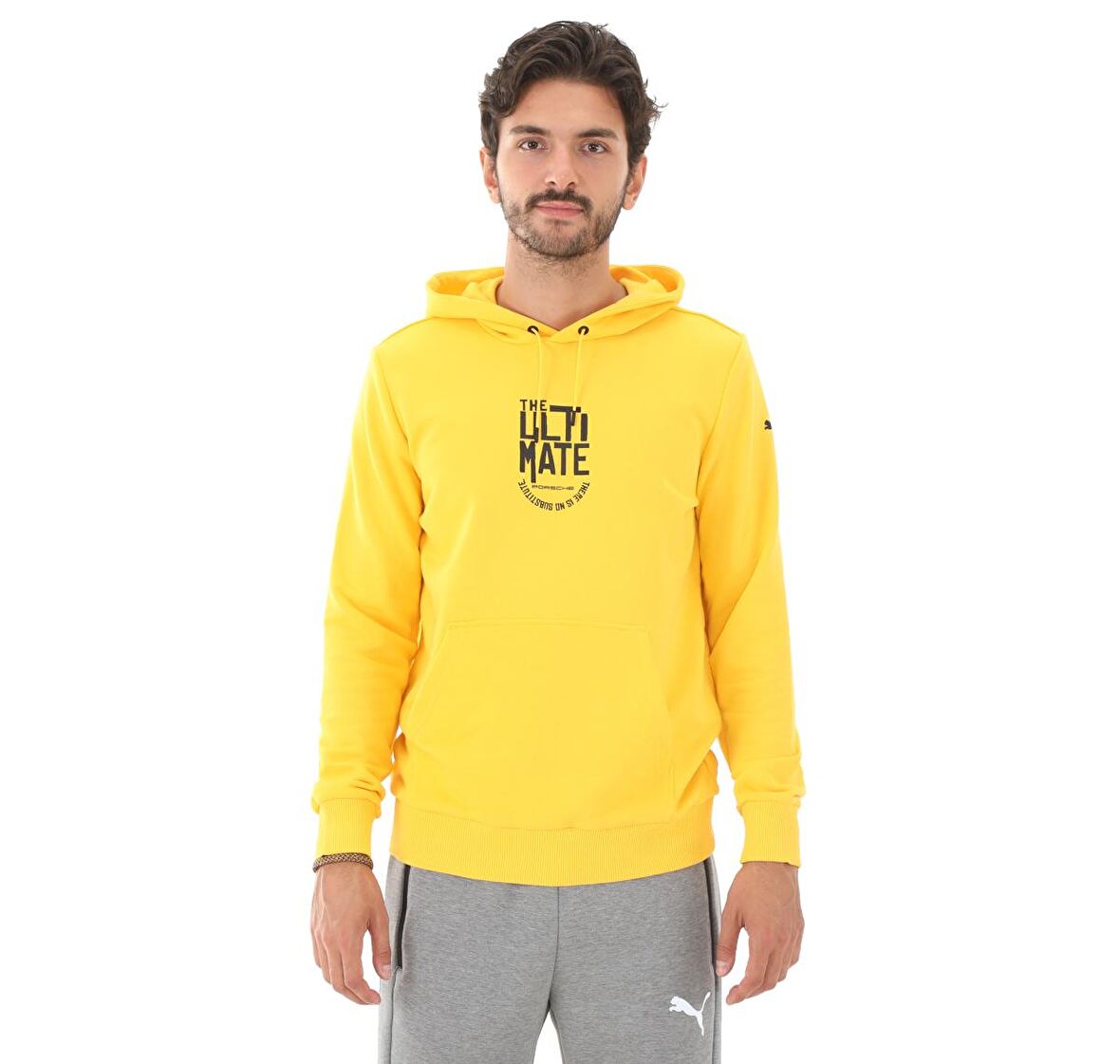 534833-02 Puma Pl Graphic Hoodie Erkek Sweatshirt Sarı