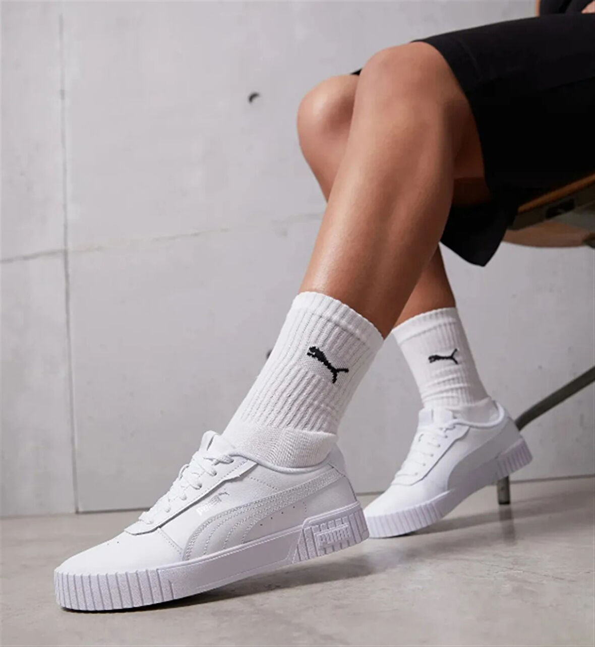 Puma Carina 2.0 Kadın Beyaz Sneaker / Spor Ayakkabı 385849 02