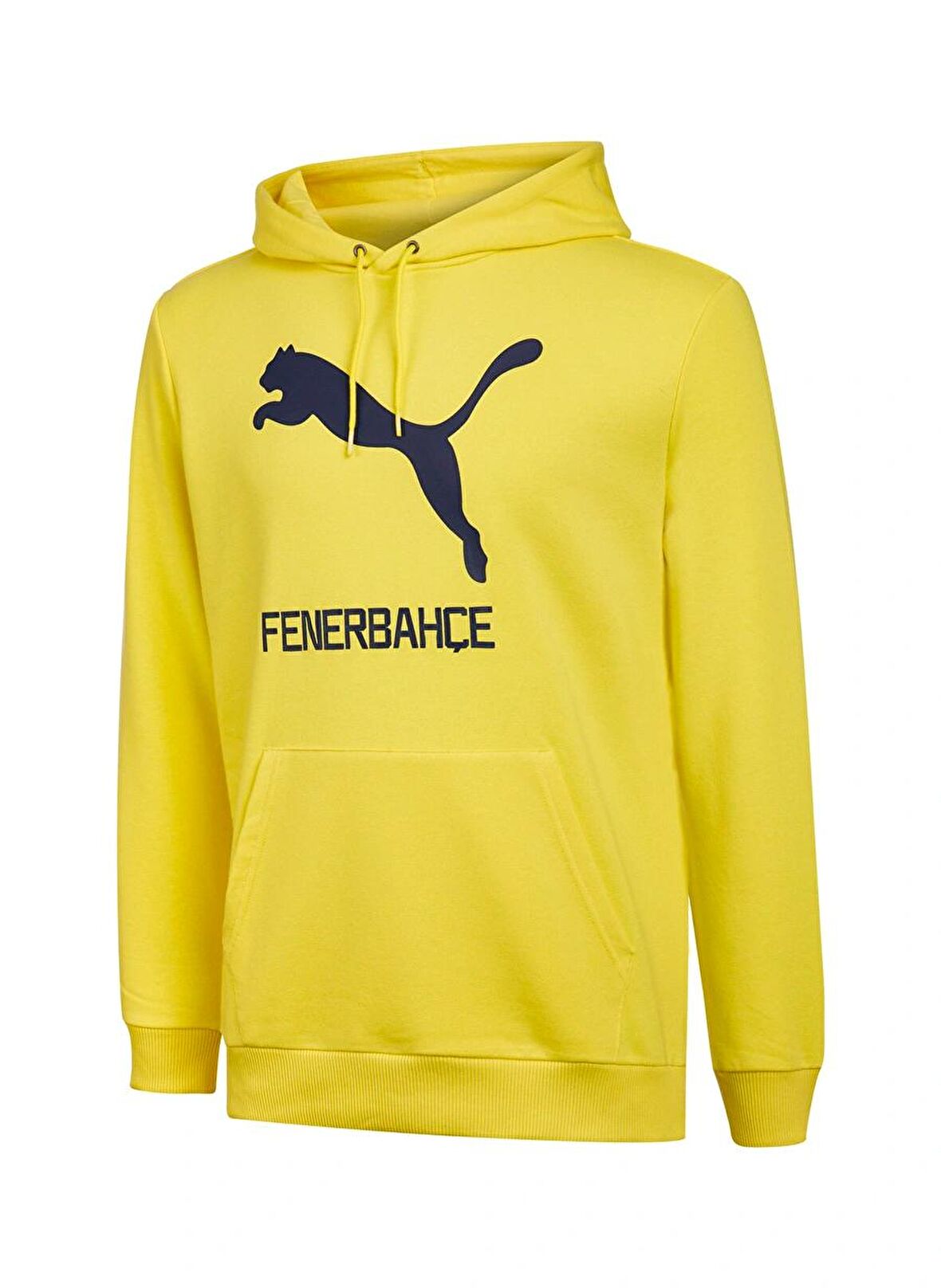 Puma Kapüşon Yaka Sarı - Lacivert Erkek Sweatshırt 77313903 FSK Cat Hoody